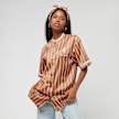 Karl Kani Retro Emblem Pinstripe Baseball Shirt braun 14351 1