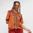 SNIPES College Logo Cropped Baseball Jersey braun 14691 1