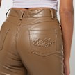 Sixth June Vegan Leather Pants bruin 14768 4