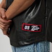 FUBU Varsity Leather Baseball Jersey grau 15514 5