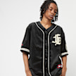 FUBU Old English Velour Baseball Jersey weiß 18433 1