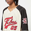 FUBU Varsity Pinstriped Baseball Jersey weiß 18434 3