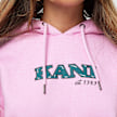 Karl Kani Retro Long Fit Flower Hoodie różowy 18476 3