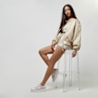 Karl Kani Woven Signature Reversible Satin Bomber Jacket beige 19219 8