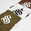 SNIPES 3 PACK - Bold Logo Jaquard Crew Socks multicolorido 20347 3