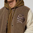 SNIPES Old English Logo Sherpa Varsity Jacket beige 20385 3