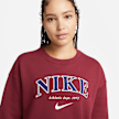 Nike Sportswear Phoenix Fleece Oversized Crew-Neck Sweatshirt czerwony 20492 3
