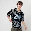 FUBU Varsity Pinstripe Baseball Jersey blu 20568 1