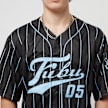 FUBU Varsity Pinstripe Baseball Jersey plava 20568 4