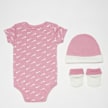 Nike Hat/Bodysuit & Bootie Set (3 Pack) roza 22238 2