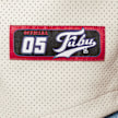 FUBU College Leather Baseball Jersey bege 22747 4