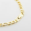 King Ice Italian Figaro Chain 10mm Gold Plated 14K srebrny 19897 2