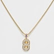 King Ice Black Mamba Classic Number 8 Necklace 1.7'' 14K dourado 19904 1