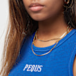 PEQUS Logo Crop Top niebieski 26069 3