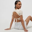Sixth June Backless Crop Top beige 26079 1