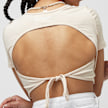 Sixth June Backless Crop Top beige 26079 4