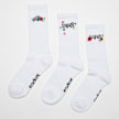 SNIPES 3 PACK - Small Logo Embroidered Crew Socks blanc 26668 1
