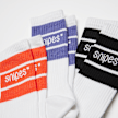 SNIPES 3 PACK - Small Logo Striped Crew Socks multicolor 26669 2