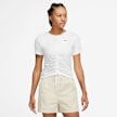 Nike Sportswear Essentials Ribbed Short-Sleeve Mod Cropped Top weiß 27227 1