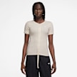 Nike Sportswear Essentials Ribbed Short-Sleeve Mod Cropped Top beige 27228 1