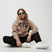PEQUS Mythic Logo Cropped Hoodie brązowy 27938 4