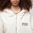 PEQUS Chest Logo Cropped Hoodie weiß 27940 3