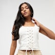 Karl Kani OG Lace Up Corset Top beige 23032 1