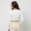 Sixth June Long Sleeve Ribbed Crop Top W/ SJ Jewel blanco 23645 2