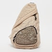 SNIPES Woven Label Basic Logo Multipocket Slingbag beige 23737 1