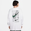 Nike   Sportswear Long Sleeve Boyfriend Tee Print Swoosh bege 23915 2
