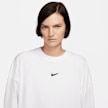 Nike   Sportswear Long Sleeve Boyfriend Tee Print Swoosh beż 23915 3