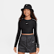 Nike Sportswear Crop Long Sleeve Top SW grau 24113 1