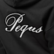 PEQUS Cropped Handwritten Logo Zip Hoodie noir 24478 4