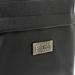 SNIPES Metal Badge Basic Logo Fake Leather Backpack gris 24600 4