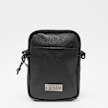 SNIPES Metal Badge Basic Logo Fake Leather Mobile Bag gris 24618 1