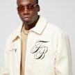 FUBU Initials Leather Coach Jacket negro 24627 3