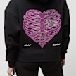 PEQUS Cropped Pink Island of Heartbreaks Hoodie noir 24720 4