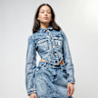 Karl Kani OG Thug Life Crop Corset Washed Denim Jacket niebieski 24983 1
