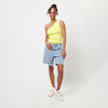 Karl Kani Chest Signature Essential Asymmetric Rib Top gelb 25036 4