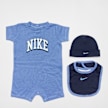 Nike Romper, Hat, Bib Set (3 Piece) niebieski 25345 1