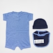 Nike Romper, Hat, Bib Set (3 Piece) niebieski 25345 2