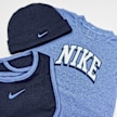 Nike Romper, Hat, Bib Set (3 Piece) niebieski 25345 4