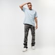 Smoke Rise Letter Applique Jeans nero 25363 6