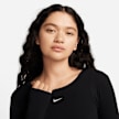 Nike   Sportswear Chill Knits Mini-Ribbed Long Sleeve Top noir 28241 3