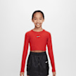 Nike Sportswear Crop Long Sleeve Top Swoosh cinzento 28418 1