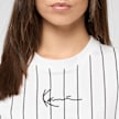 Karl Kani Small Signature Essential Pinstripe Crop Tee weiß 47451 3