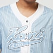 Karl Kani Varsity Logo Pinstripe Baseball Shirt bleu 28641 3