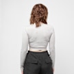 Sixth June Longsleeve V-Neck Crop Top siva 28906 2