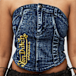 Von Dutch Originals Annie Tops Cotton Denim wit 29290 3
