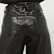 Pegador Liston Wide Fake Leather Pants nero 29342 4